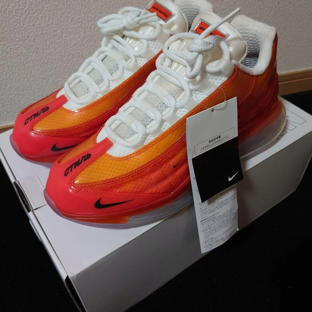 NIKE × HERON PRESTON AIR MAX 720/95 27cm Orange Nike by you 2019 new in box