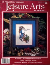 LEISURE ARTS THE MAGAZINE DECEMBER 1991 - CROSS STITCH 26 PROJECTS IN THIS ISSUE