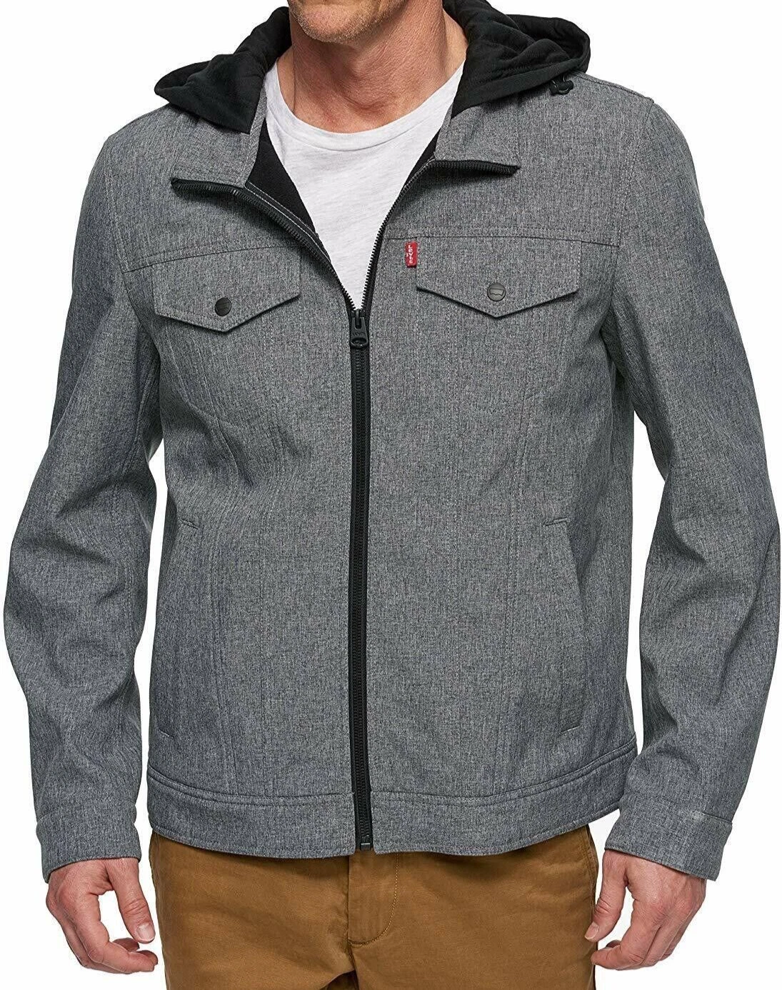 Levi's TRUCKER JACKET Men's Small Heather Gray Water Resistant Softshell Hooded
Opens in a new windo