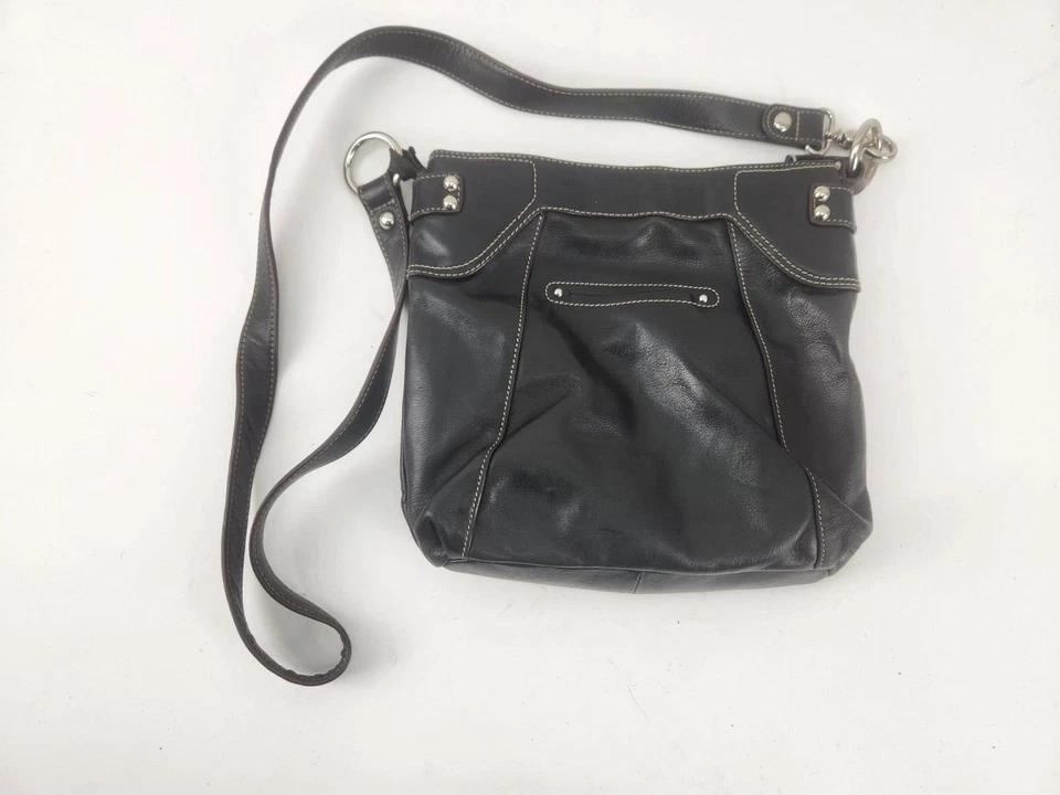 Сумочка через плечо Clarks черная кожаная на молнии - Изображение 2 из 4