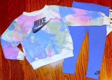 NIKE SPORT AUTHENTIC BABY GIRLS ORIGINAL BRAND NEW 2Pc LEGGINGS SET Size 12M NWT