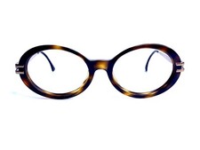 Anne Klein II Eyeglasses Oval Tortoise Gold Metal Italy K5002 7005 53 18 130