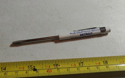 Vintage Detroit Elevator Company Advertising Screwdriver