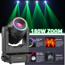 180W LED ZOOM Moving Head Stage Light RGBW Gobo Spot Beam Disco DJ Lighting DMX