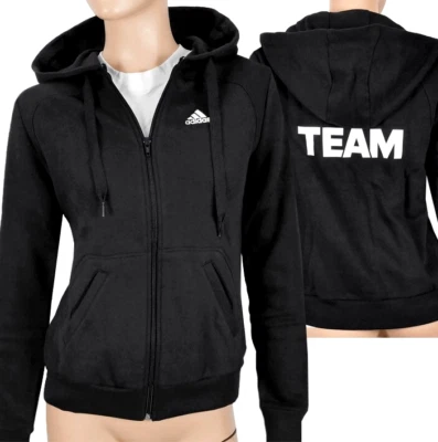 Adidas Damen Trainingsjacke Warm Sweat jacke Hoodie Kapuzen Pullover Top schwarz - Bild 1 von 4