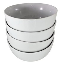 Set Of 4 Tabletops Gallery Umbria White Bowls Dishwasher Microwave Safe