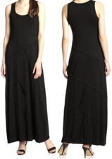 Karen Kane L13217 Black Reverse Seam Carolyn Stretch Jersey Maxi Dress - $108