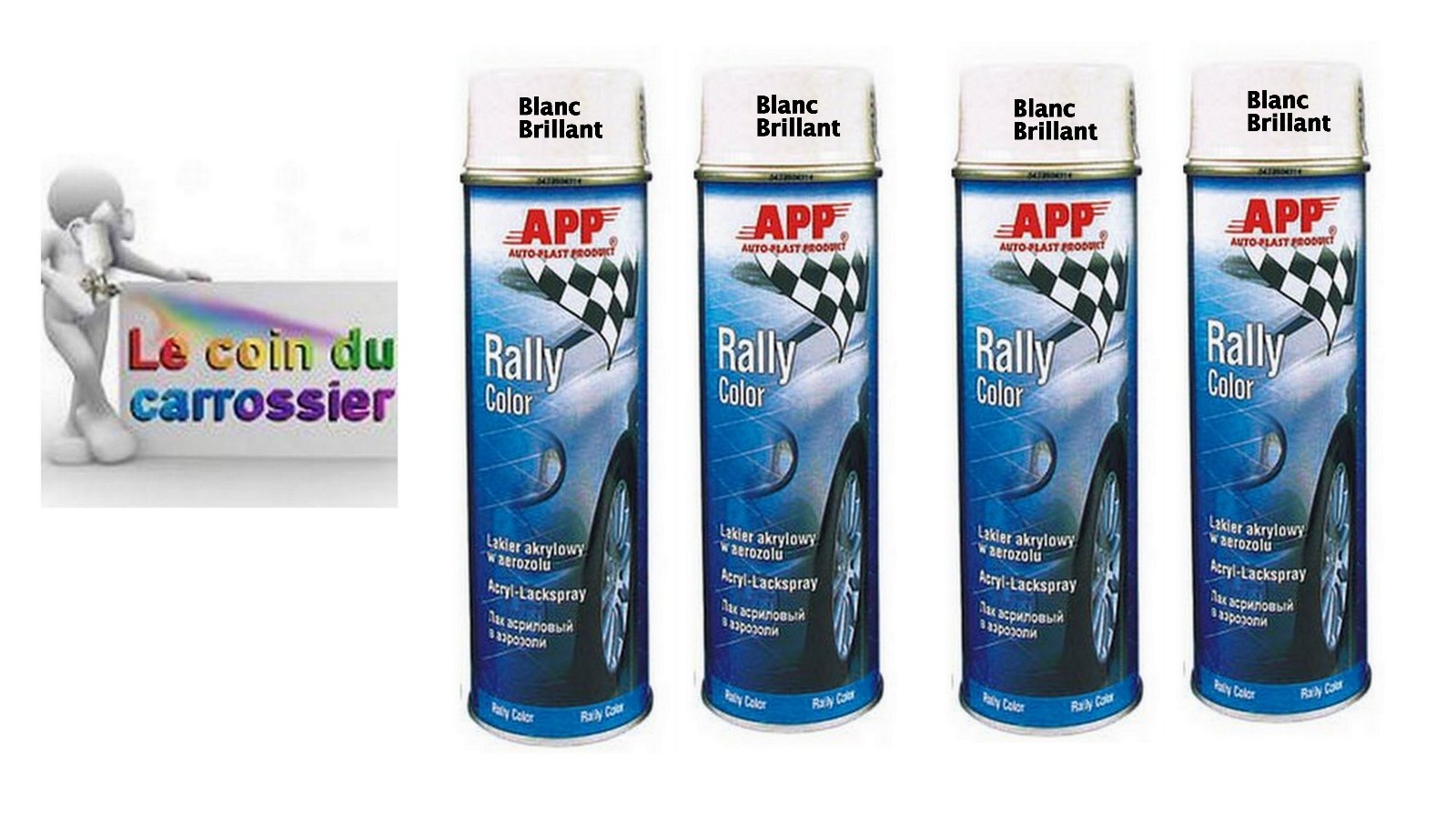 Peinture blanc brillant pour carrosserie automobile PE03 finition miroir haute densité