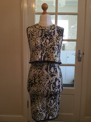 French Connection Women's Spotlight Boa Print Sleeveless Dress - High Neck Day-to-Night Dress For Work