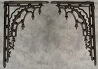 2 ARCHITECTURAL GOTHIC RENAISSANCE Cast Iron SHELF BRACKETS WALL CORNER BRACKETS