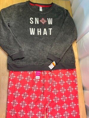 New Women s/Teens SO Authentic Winter PJ Set SzXL or XXL SNOW WHAT SUPER SOFT!!*