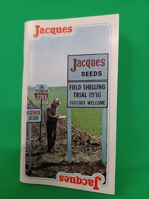 old JACQUES SEED GUIDE NOTEBOOK ADVERTISING FARM FARMING CORN SORGHUM SOYBEANS