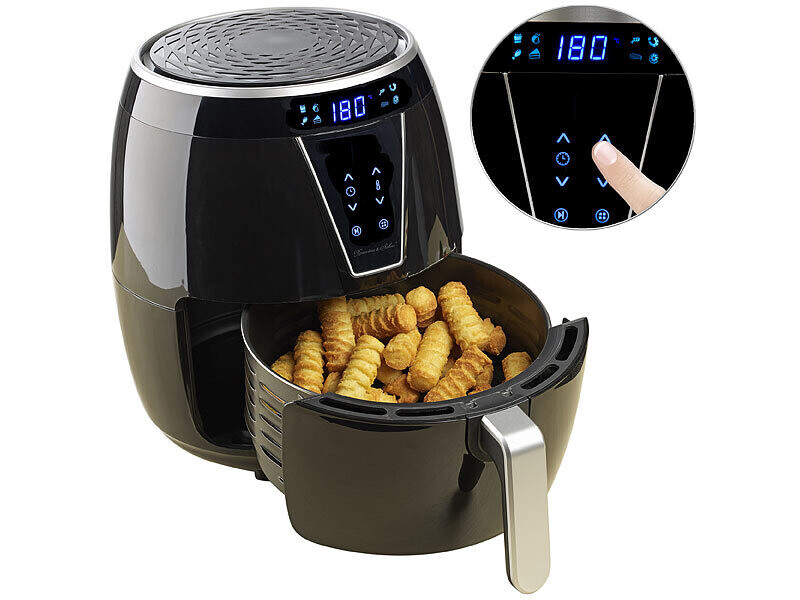 Friteuse à air chaud anti-odeur 4,5 l pour cuisiner sainement sans graisse
