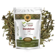 Organic Way Dandelion Leaf Whole - Herbal Tea | Organic, Kosher & USDA Certified