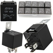 Luckyslycyc 10 Pack 30/40 Amp 12V Relay Switchspdtwaterproof 5-Pin Relay