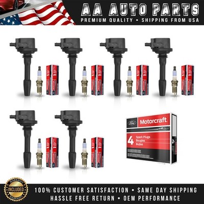 6 Ignition Coils & 6 Motorcraft Spark Plugs for Ford Transit-150 2020-2021 3.5L