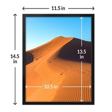 11x14 Picture Frame for Wall Display, 11 X 14 Black Picture Frame with Hd Ple...