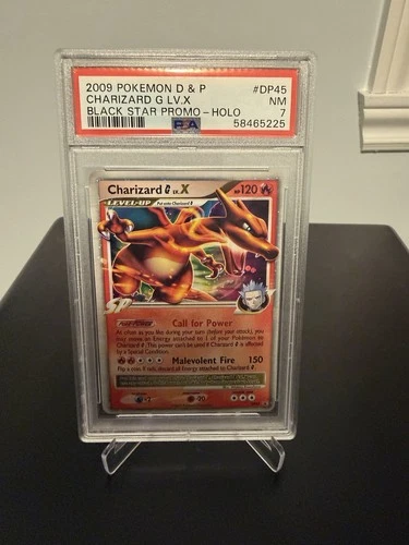 2009 D & P Black Star Promo Charizard G LV.X Holo #DP45 PSA 7 Canadian Bids Only