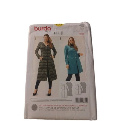 Burda 6715 Coat Size 18-34 Uncut