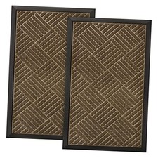  2 Pack Door Mats, 35.4x23.6, Waterproof Outdoor Mat, 35.4"x23.6" 2 Pack Brown