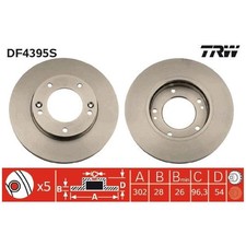 2x TRW Scheibenbremse vorne 517123E000 | 898714
