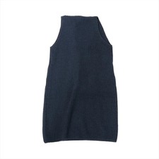 Chanel Coco Mark 08C Cashmere Knit dress 38 Ladies' Navy Blue  P32447K00690 Slee