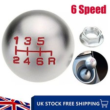 Fit For Honda Civic Silver Aluminum Manual Gear Stick Shift Knob Type 6 Speed+R
