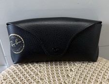 Authentic Ray Ban Medium Black Glasses Case With Micro Fiber Cleaning Cloth