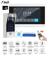 5 in 1 Fingerprint Unlock Tuya Smart 1080P 7inch LCD Wifi Video Intercom System