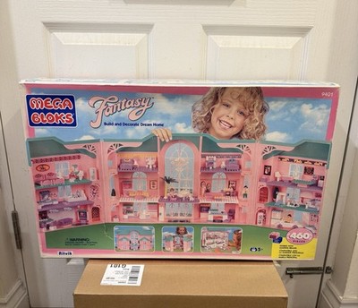 Vintage 1994 Mega Bloks Fantasy Dream Home Ritvik 9401 Puppenhaus neu & versiegelt