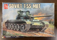 T55 Soviet MBT - 1/35 Scale Unassembled ESCI/ERTL Kit#8865