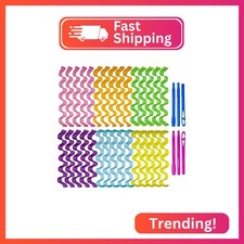 30pcs Wave Curlers Rollers Kit with Styling Hooks, Heatless Spiral Curls for Med
