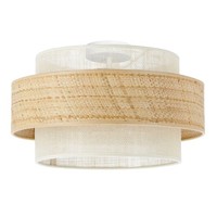 Deckenlampe Esszimmer Jute Weiß Natur E27 Ø 40 Cm Deckenleuchte Wohnzimmer