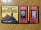 An American Royal Mint Greeting Silver Bar Set, .999 15 Grains Silver