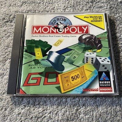 Monopoly Windows Version PC CD-ROM Game 1996 Hasbro Interactive Disc Is NMint C3