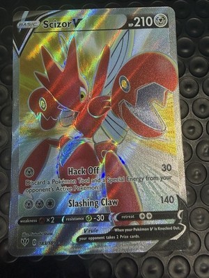 Pokémon Card Scizor V 183/189 Darkness Ablaze - Near Mint
