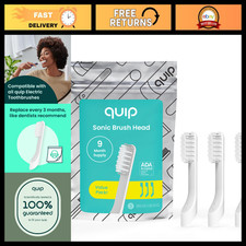 Sonic Toothbrush Replacement Heads for Adults - 3 Pack, White, Soft Bristles