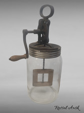 07126 orig. antikes selten großes 5 LITER  BUTTERGLAS  Butterfass Buttermaschine