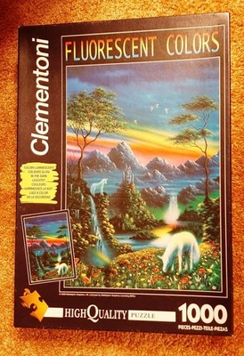 Puzzle 1000 Teile  - Clementoni Fluorescent (leuchtet) - Fantasie Landschaft