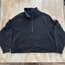 Lululemon Black Scuba Oversized Funnel Neck Half Zip Sweater Size: XL XXL