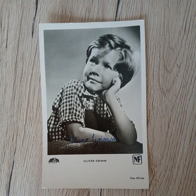 Autogrammkarte Oliver Grimm Signiert  Film Morgengrauen 1954 Rarität