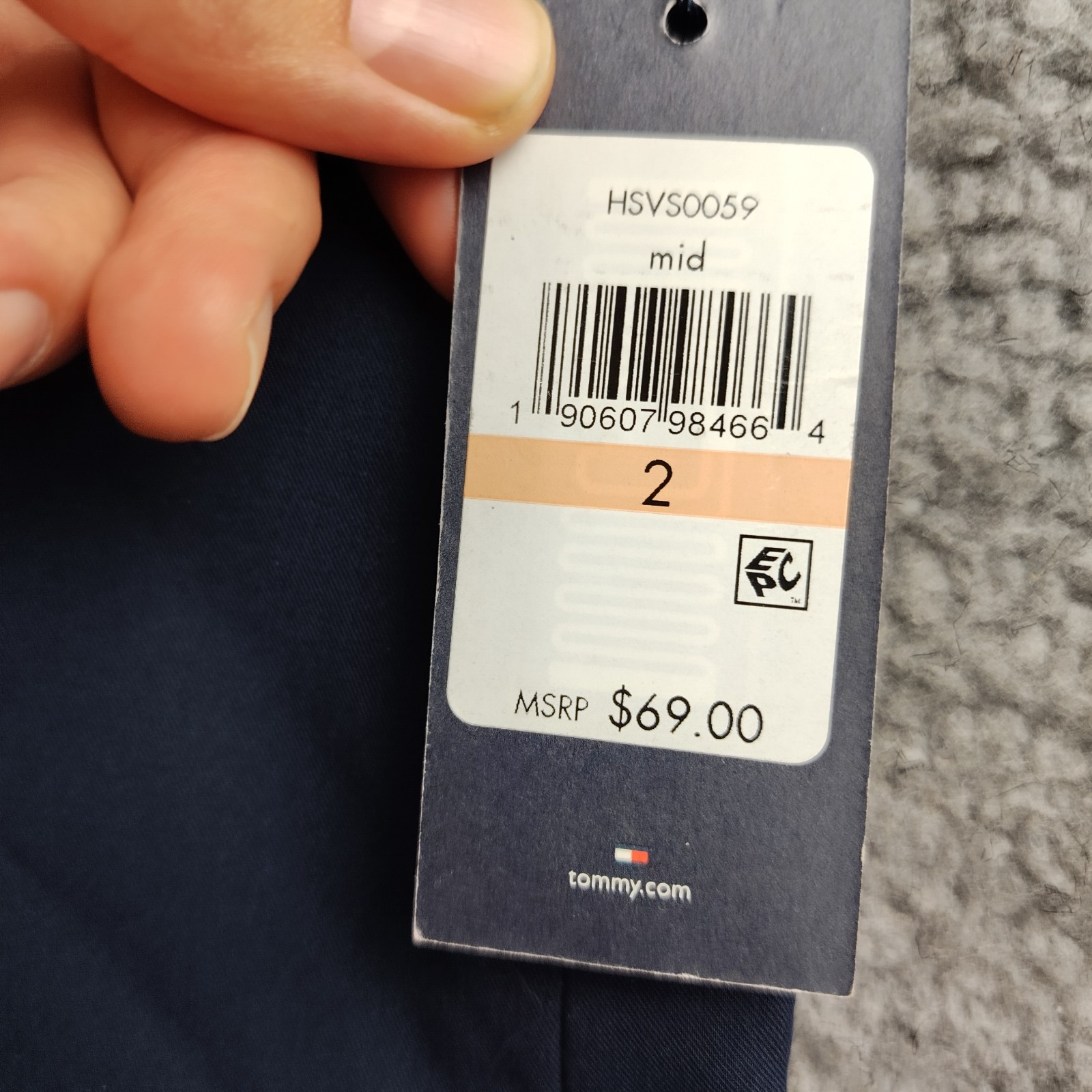 Tommy Hilfiger Skirt Blue Size 2 Women's Lined Career Office Minimalist NWT thumbnail 5