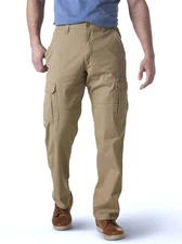 Wrangler Cargo Pants Men's New BEIGE Relaxed Fit Stretch Straight Leg ALL SIZES