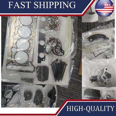 For Audi VW 2.0 TSI Jetta Timing Chain Head Gasket Set Intake Exhaust Valves Kit