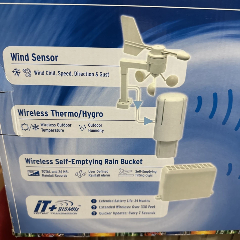 The Weather Channel Complete Weather Station System New WS-1510TWC New Open Box - Image 3 of 4