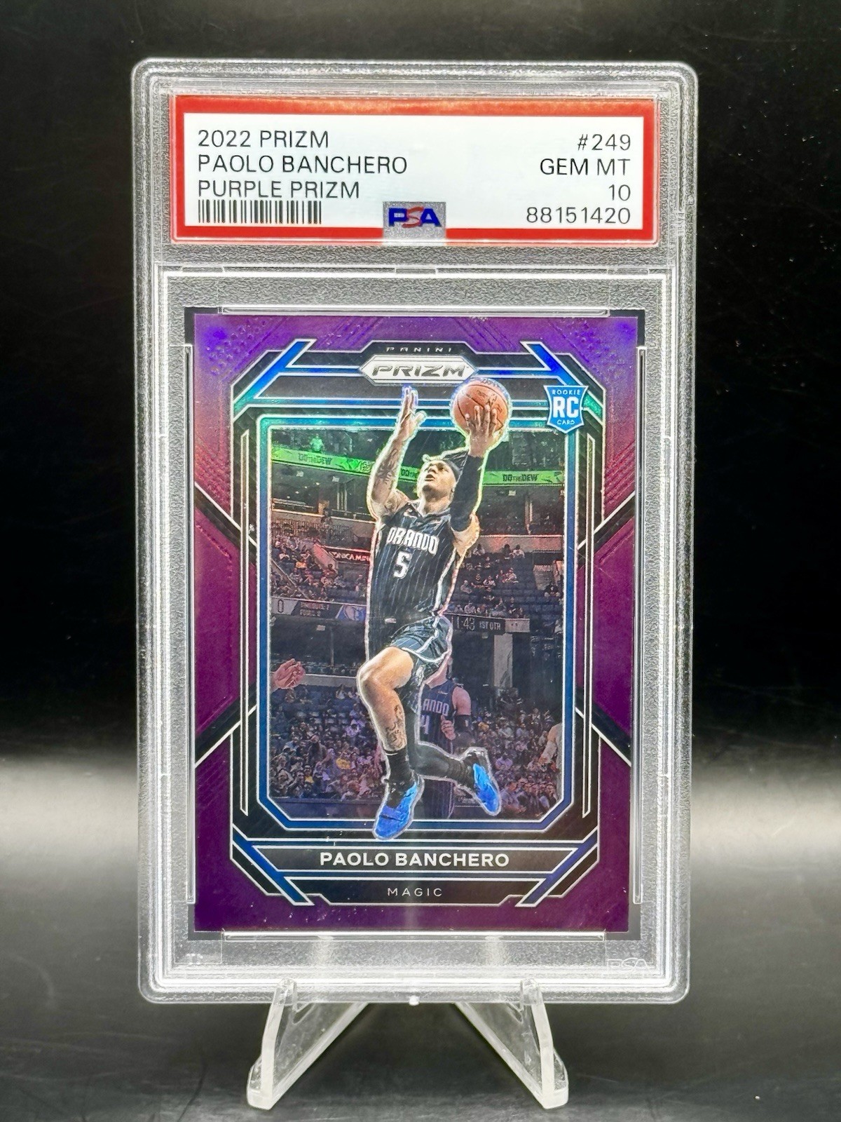 Paolo Banchero 2022 Panini Prizm Rookie Purple Prizm # /99 #249 PSA 10 RC MAGIC