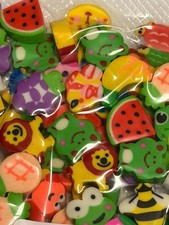 Mini Animal Fruit Erasers Tiny Novelty Pencil Erasers Assortment - 300 Pieces
