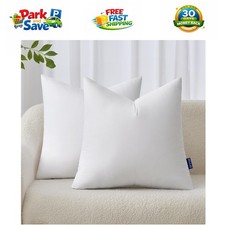 Elegant 18x18 Inch Pillow Inserts Pack of 2 - Plush Decorative Cushion Fillers