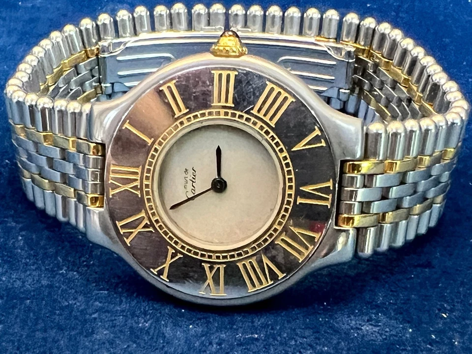 CARTIER de must 21 Edelstahl Herrenuhr Unisex Uhr 33mm #07 - Bild 1 von 1