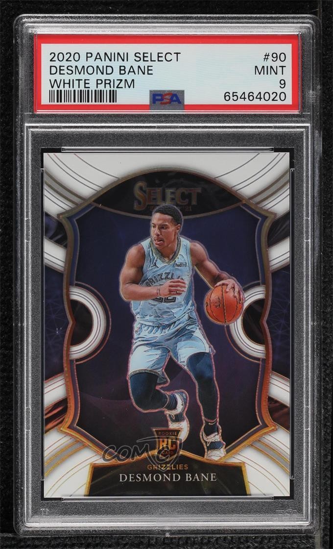 2020 Select Concourse White Prizm 17/149 Desmond Bane PSA 9 MINT Rookie RC 04qb